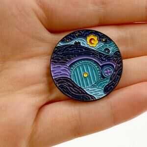 The Shire At Night Soft Enamel Pin, Lord of the Rings, Hobbit, LOTR